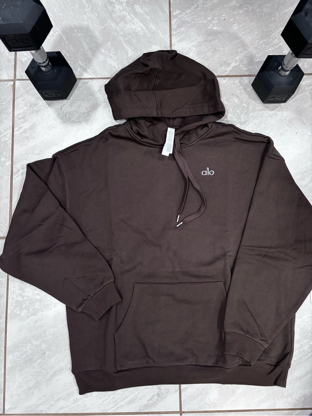 ALO Yoga Men's Dark Brown Pullover Hoodie